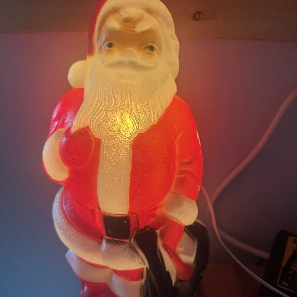 Vintage 1968 Empire Plastics Santa Blow Mold 13